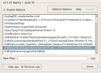 AdBlock Preferences Ablak