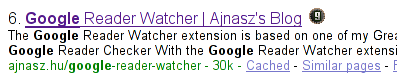 Google Reader Watcher on Google